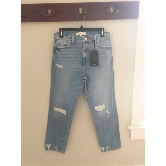 Current/Elliott Denim - Current/Elliott Women's The Boyfriend Original Dit Distressed Jeans 27